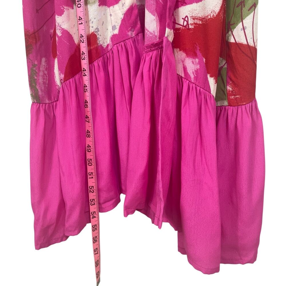 Anthropologie Bel Kazan Floral Kaftan Kimono Maxi Duster Ruffles Bell Sleeve OS - Picture 13 of 15